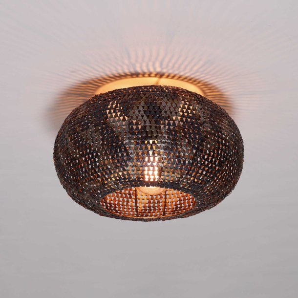 Baroca - Plafond lampe i brun-sort metal