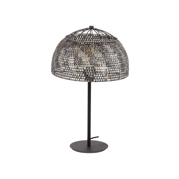 Moorea - Bordlampe i en brndt hndlavet sort-brun metal