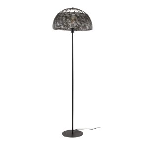 Moorea - Gulvlampe i en brændt håndlavet sort-brun metal