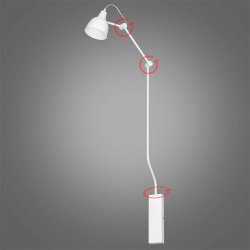 Verdi - Vglampe i hvid metal