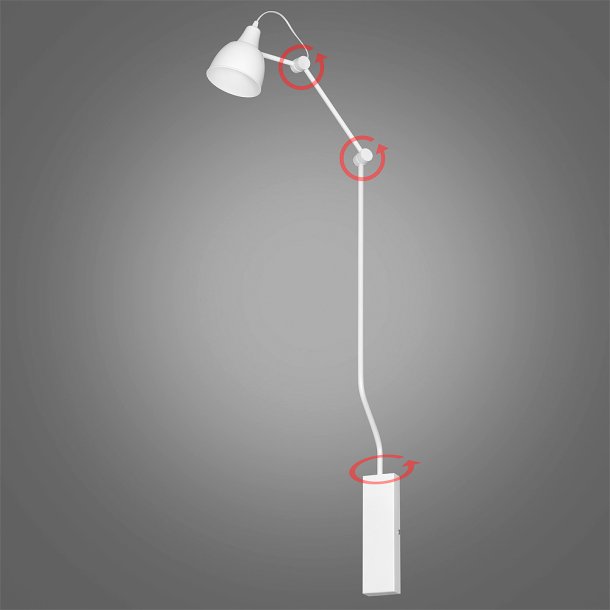 Verdi - Vglampe i hvid metal