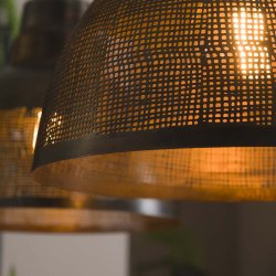 Domus - Loftlampe med to skrme i antik bronze