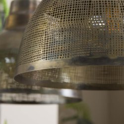 Domus - Loftlampe med to skrme i antik bronze