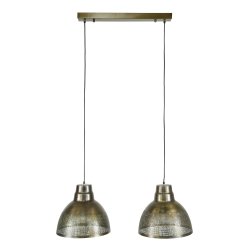 Domus - Loftlampe med to skrme i antik bronze
