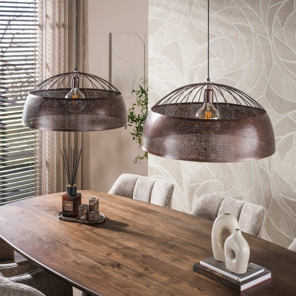 Vesur � Taklampa med tv� sk�rmar i antik kopparfinish