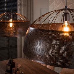 Vesur � Taklampa med tv� sk�rmar i antik kopparfinish