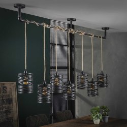 Twist - Loftlampe med syv lampeskrme i metal