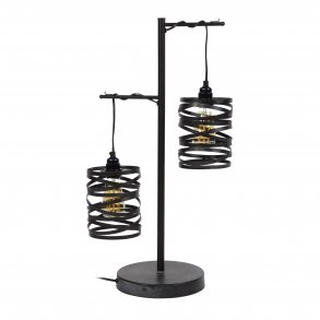 Spindel - bordlampe med to skærme