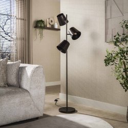 Freedom - Golvlampa med 3 justerbara sk�rmar i brun metall