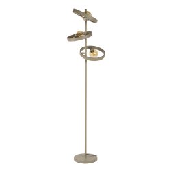 Angulo - Golvlampa med tre sk�rmar, beige metall