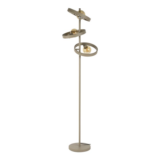 Angulo - Golvlampa med tre sk�rmar, beige metall