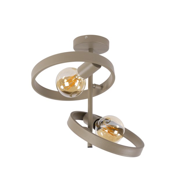 Angulo - Loftlampe i beige metal