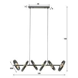 Angulo - Loftlampe med seks skrme