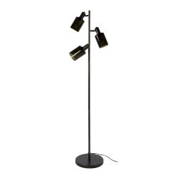 Sienna � Golvlampa i bronsf�rgad metall och tre sk�rmar i brunt glas