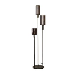 Sienna - Gulvlampe med tre glaskupler i rd-brun finish