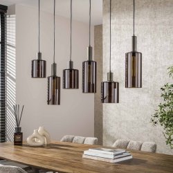 Sienna - Loftlampe med seks glasskrme 