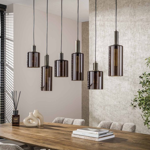 Sienna - Loftlampe med seks glasskrme 