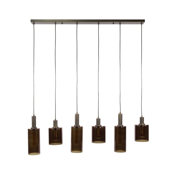Sienna - Loftlampe med seks glasskrme 