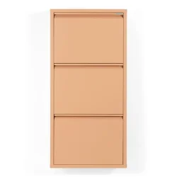 Zapato - Skoskab med 3 rum - terracotta farvet metal