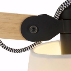 Droopy - vglampe i tr med dobbelt svingarm