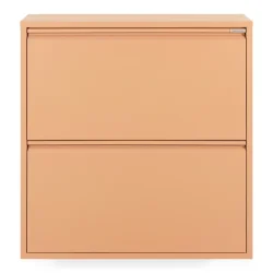 Zapato - Skoskab med 2 dobbelt rum - terracotta farvet metal