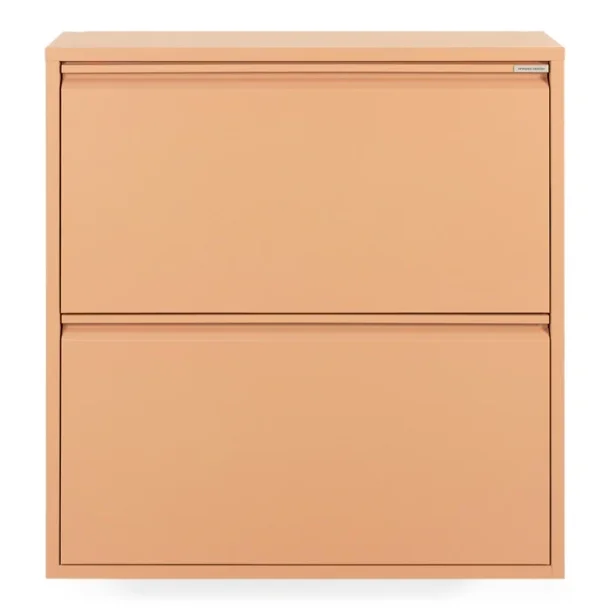 Zapato - Skoskab med 2 dobbelt rum - terracotta farvet metal