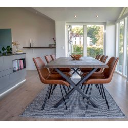 Juva - Spisebord i rget  eg, 95 x 200 cm, med eller uden tillgsplader