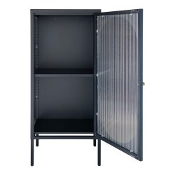 Castelli - Vitrineskab i metal og riflet metal, bredde 50 cm.