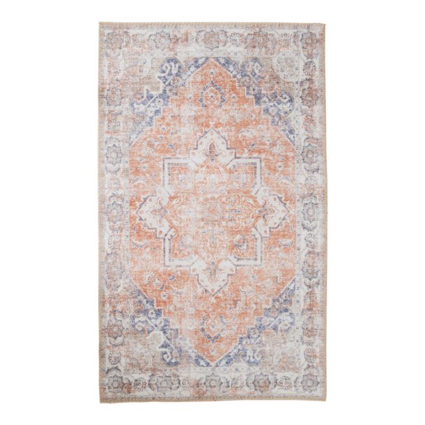 Arona - Tppe bl-orange polyester, 200 x 300 cm.