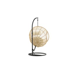 Volos - Hngestol i kunst rattan og lyse stof hynder