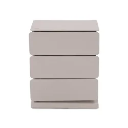 Carson - Kommode med tre skuffer i silky taupe farvet metal