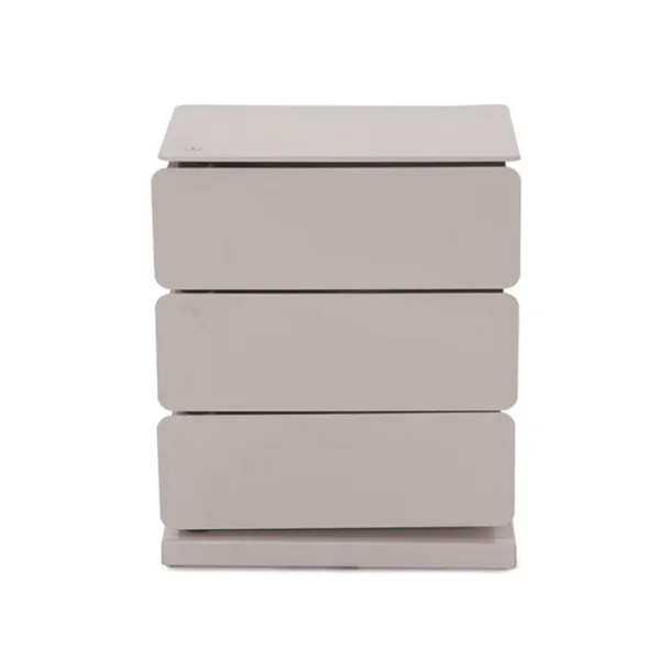 Carson - Kommode med tre skuffer i silky taupe farvet metal