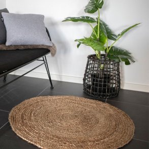 Badal - Tppe i natur jute,  90 cm.