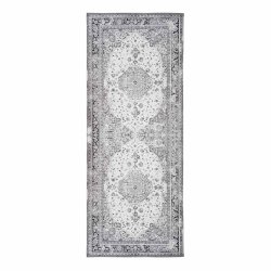 Arona - Lber i sort-hvid polyester, 80 x 200 cm.