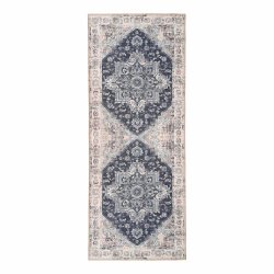 Arona - Lber i bl polyester, 80 x 200 cm.