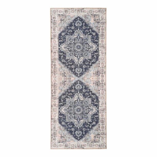 Arona - Lber i bl polyester, 80 x 200 cm.