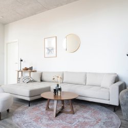 Arona -  Tppe i ornage-bl polyester,  200 cm.