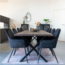 Arona - Tppe bl-orange polyester, 200 x 300 cm.