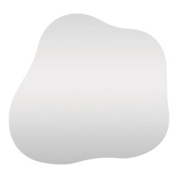 Umberto -  Spejl i aluminium, 50 x 55 cm.