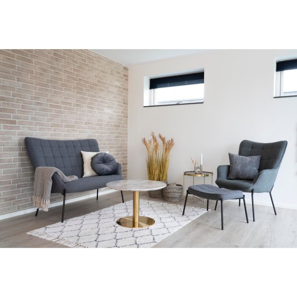 Nadal - Sofabord i marmorlook og messing