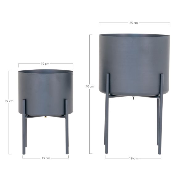 Pavaroto - Blomsterstander st i gr metal