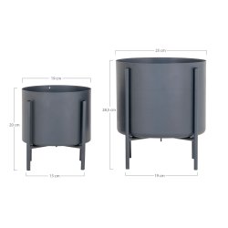 Pavaroto - Blomsterstander st i gr metal