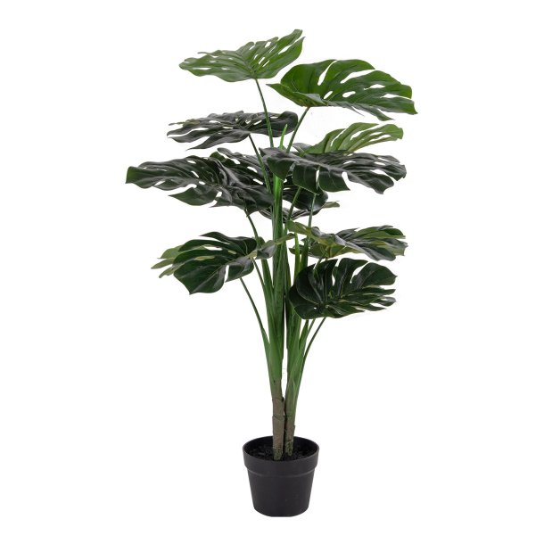 Monstera - Kunstig plante, hjde 90 cm.