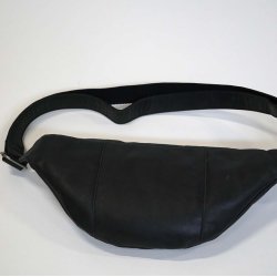 Bumbag i sort lder, model small