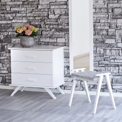 Elam - Taburet i sortbejdset eg, fem forskellige s�der