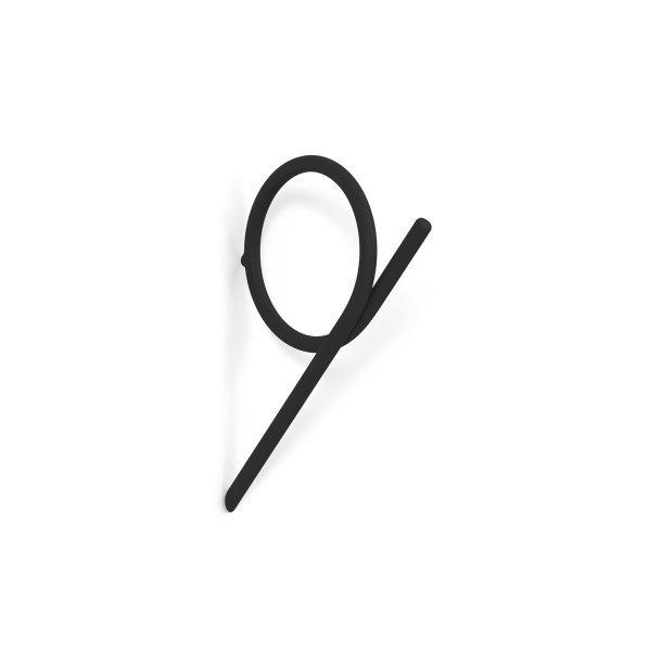 Tupaz - Tre knager i sort metal, vlg mellem 3 strrelser