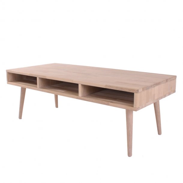 Belfort sofabord i massiv eg og fire forskellige finish