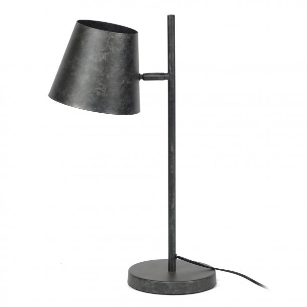 Shady - Bordlampe i patineret sort metal