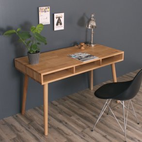 Boston - Skrivbord med 3 fack, ek