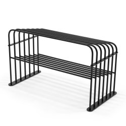  Vigas - Skohylla i svart metall, bredd 70 cm.